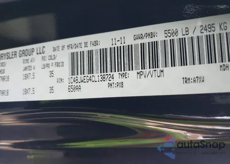 2012 Jeep Wrangler Unlimited Sahara from USA, damaged, VIN 1C4BJWEG4CL138724